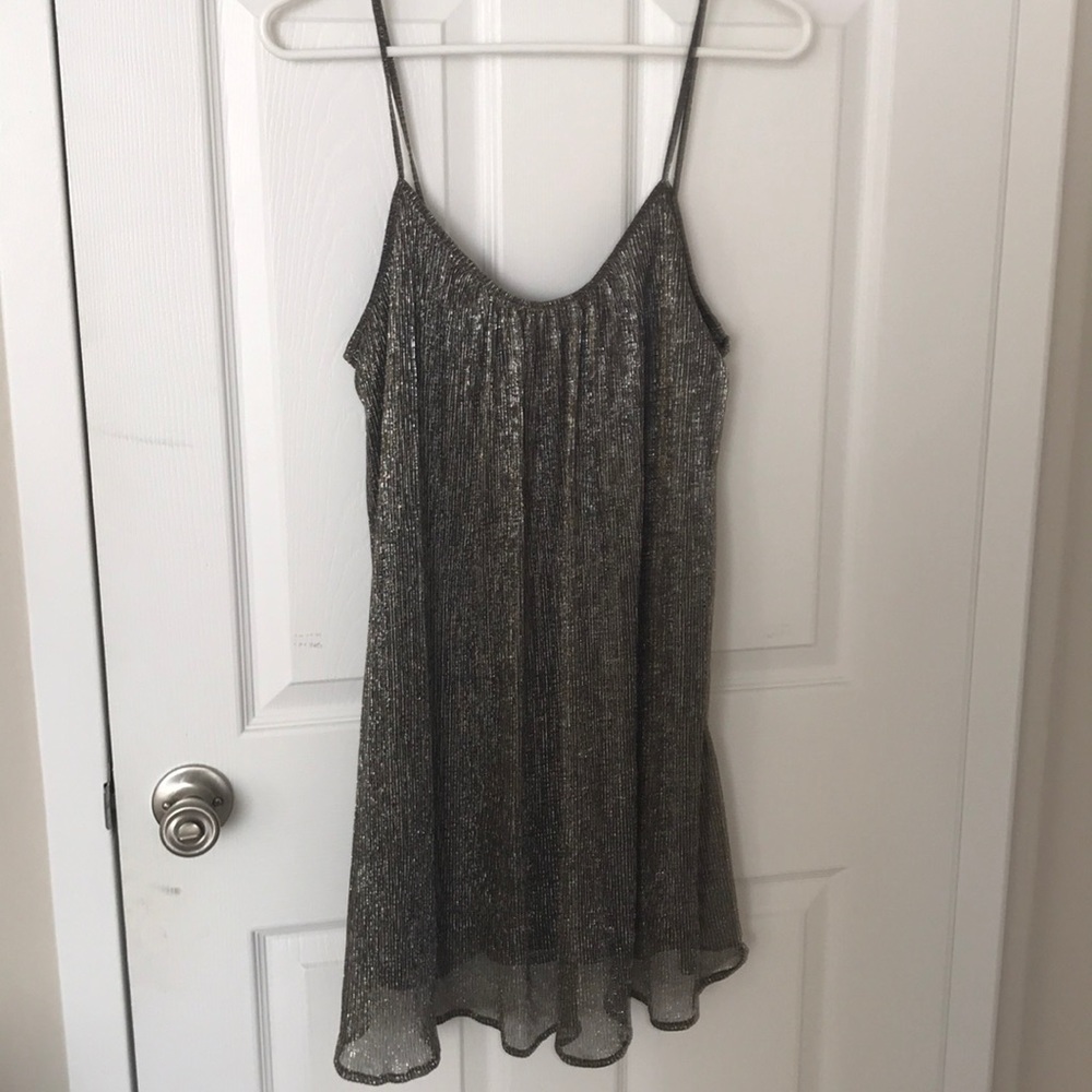 Gold swing dress